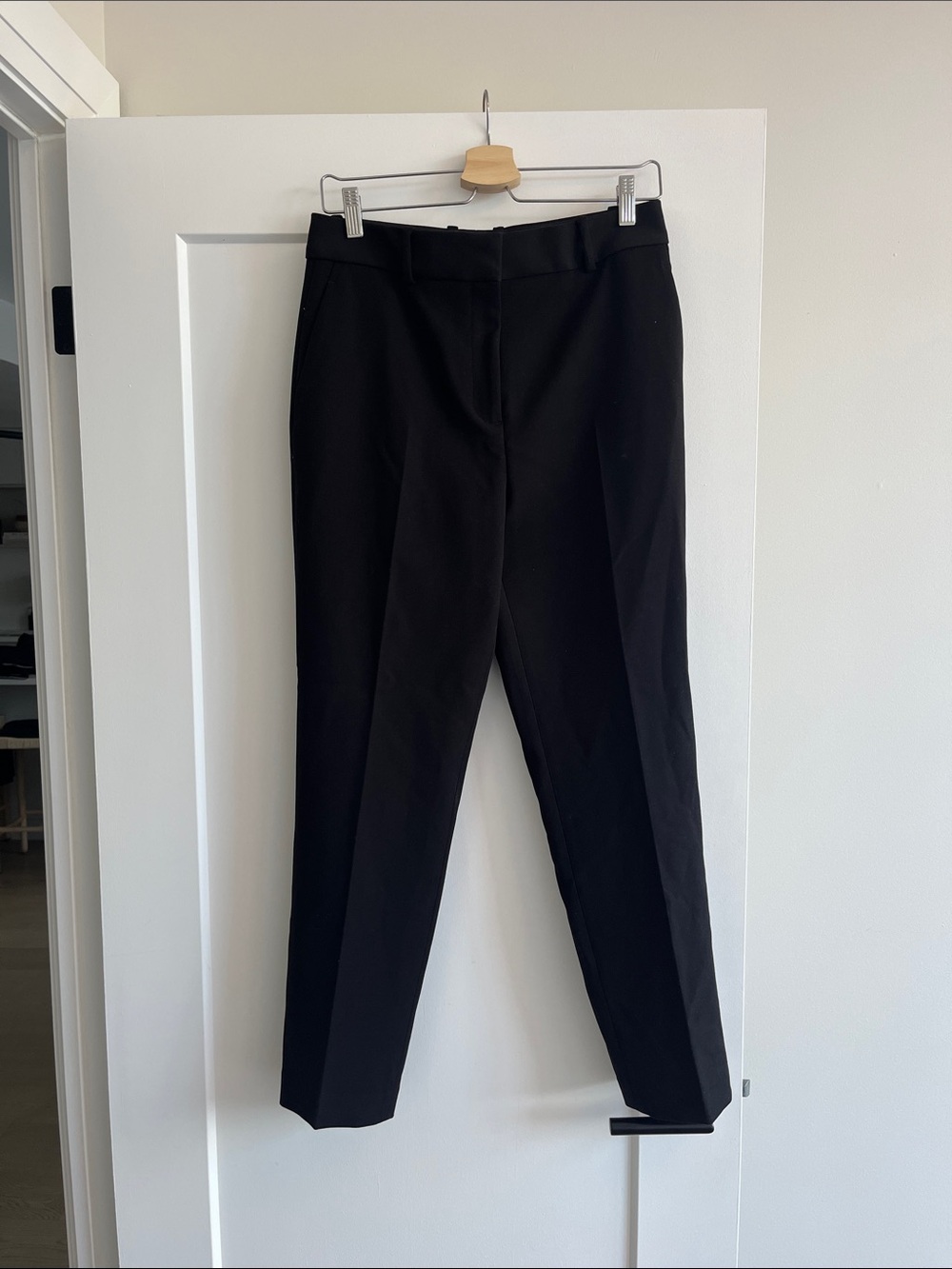 Reiss Black Women's Tailored Tapered Dress Pants